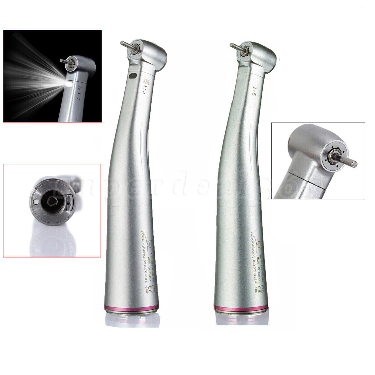 Contre-Angle Dentaire LED 1:5 - Compatible NSK Ti-MAX X95L / KAVO - Vitesse 200 000 Tr/min - Neuf De Chine