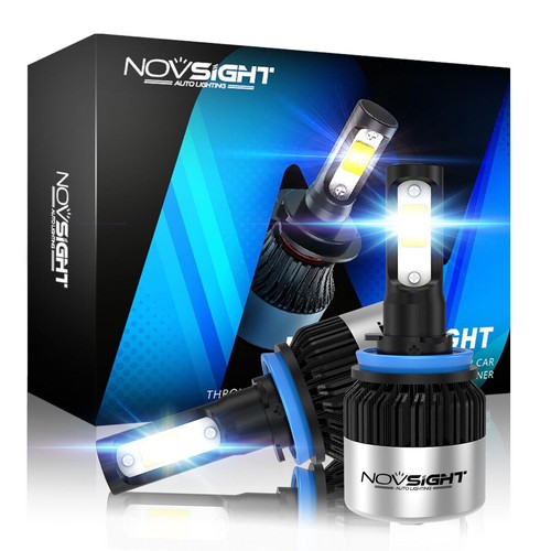 NOVSIGHT 72W 9000LM LED Headlight H11 H9 H8 Globe Bulbs Beam Kit White