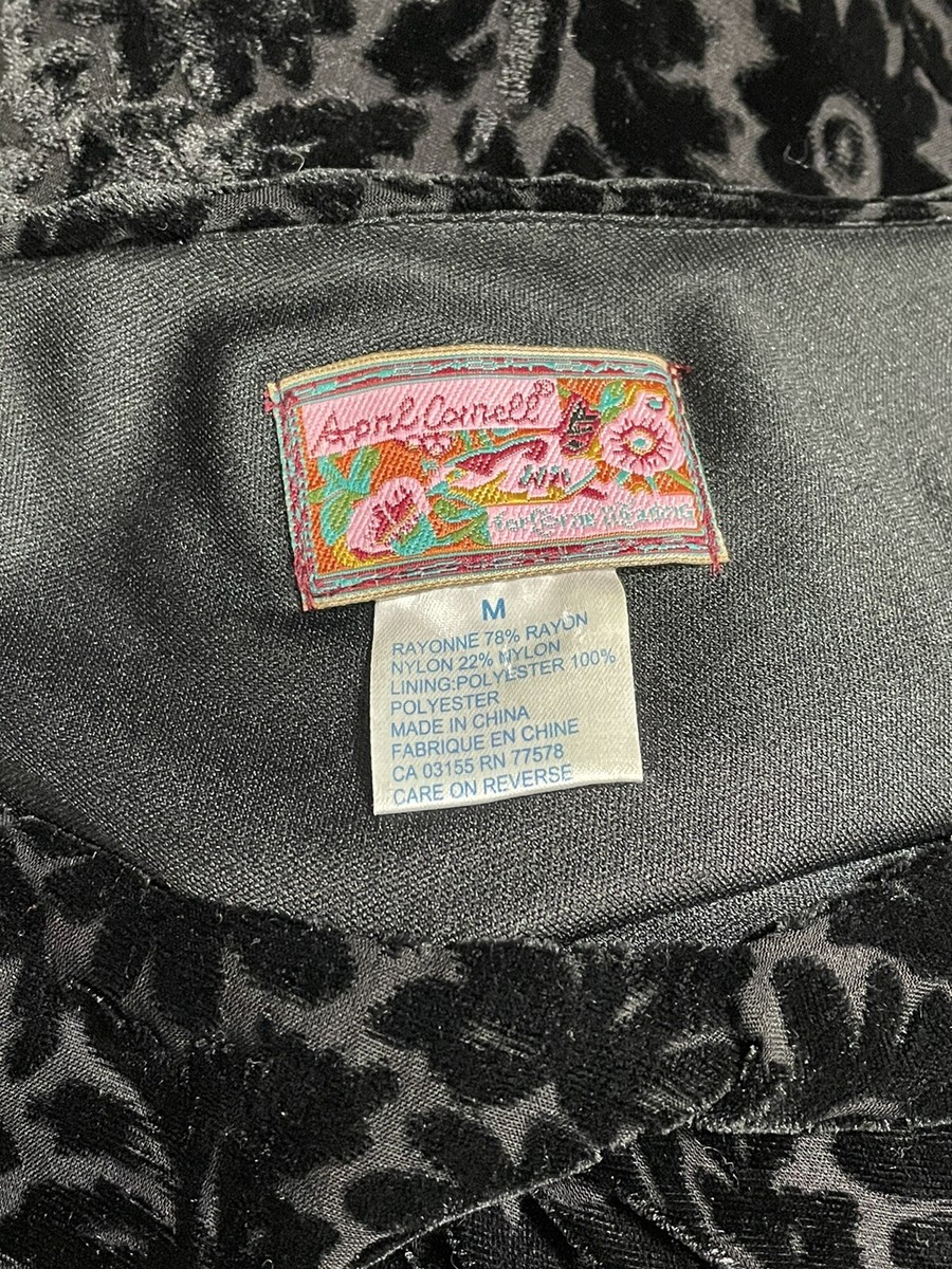 Vintage April Cornell Dress Size Medium Elegant Floral Burnout