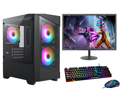 FCS Ultraschneller Gaming Computer PC Bundle Intel Core i7 i5 i3 16GB GTX 1050 Ti