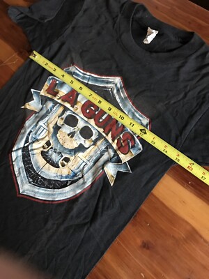 vintage LA Guns 1988 Sex action TOUR concert t-shirt S Rare Single