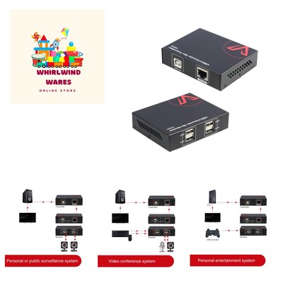 USB Extender Over Cat5e/6/6a/7 196ft/60M, 4 USB 2.0 Ports, Plug and Play, No ...