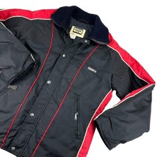 Vintage 90s Yamaha Racing Motorbike Jacket, Black/Red, Size Medium (JKT583)