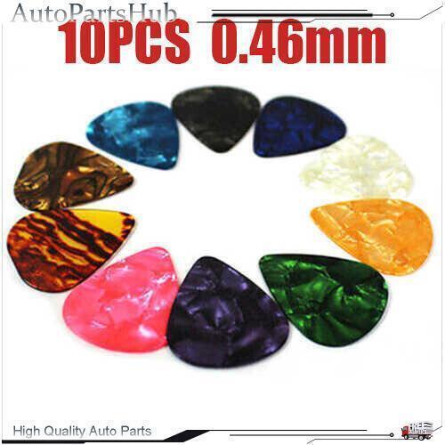 10Pcs Acoustic Bulk Guitar Pick Plectrum Celluloid Electric Smooth 0.46mm #A - Bild 1 von 15