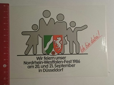 Sticker/Decal: North Rhine-Westphalia festival 1986 Düsseldorf (180117144)