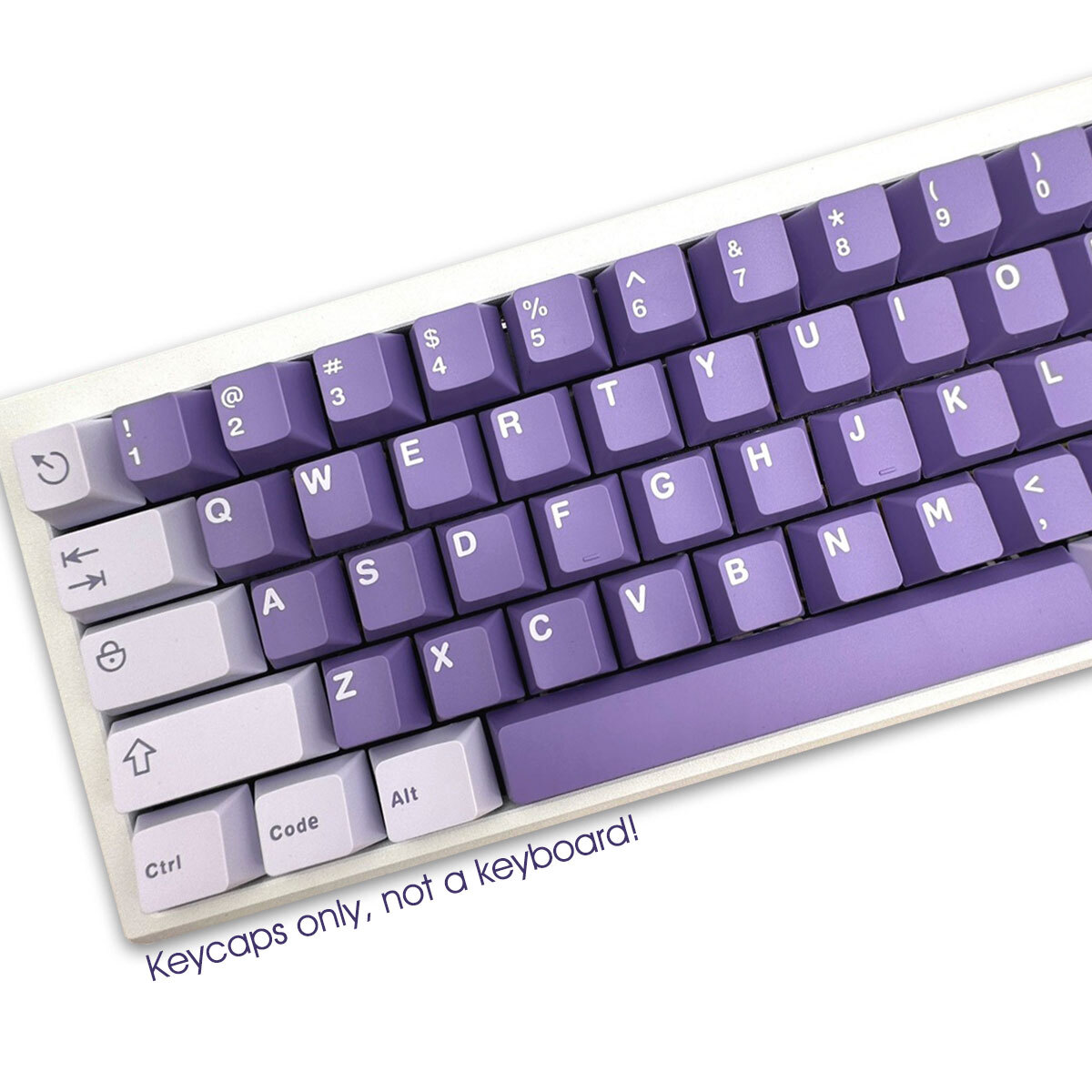 Purple White Double-shot Keycaps Set Cherry Profile for MX
