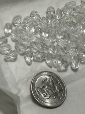 132 Vintage Swarovski Crystal Clear teardrop Beads 9x6mm 5500 Austria jewels