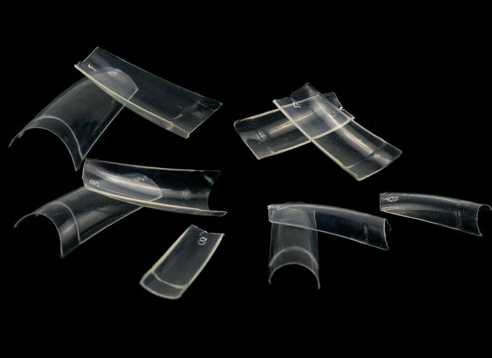 Прозрачные накладные ногти 500 шт. длинные квадратные французские поддельные накладные ногти сделано в США - Изображение 3 из 4