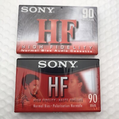 Sony HF 90 Normal Bias High Fidelity Blank Audio Cassette Tape Lot Of 2 NEW
