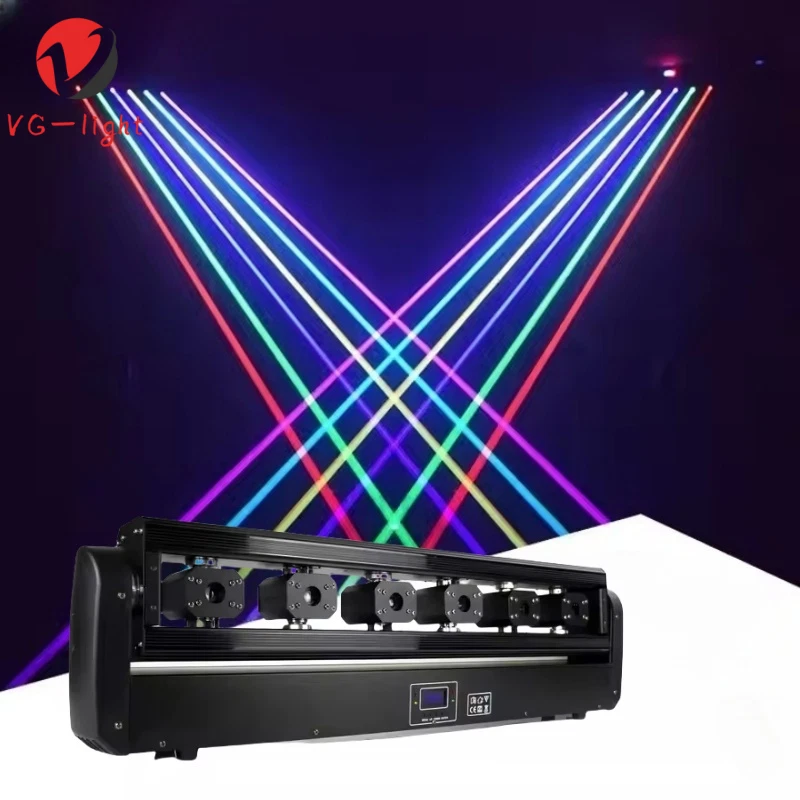 6 Eyes RGB 3in1 Laser DJ Lighting Moving Head Bar Stage DJ Club Disco Light - Image 4 of 4