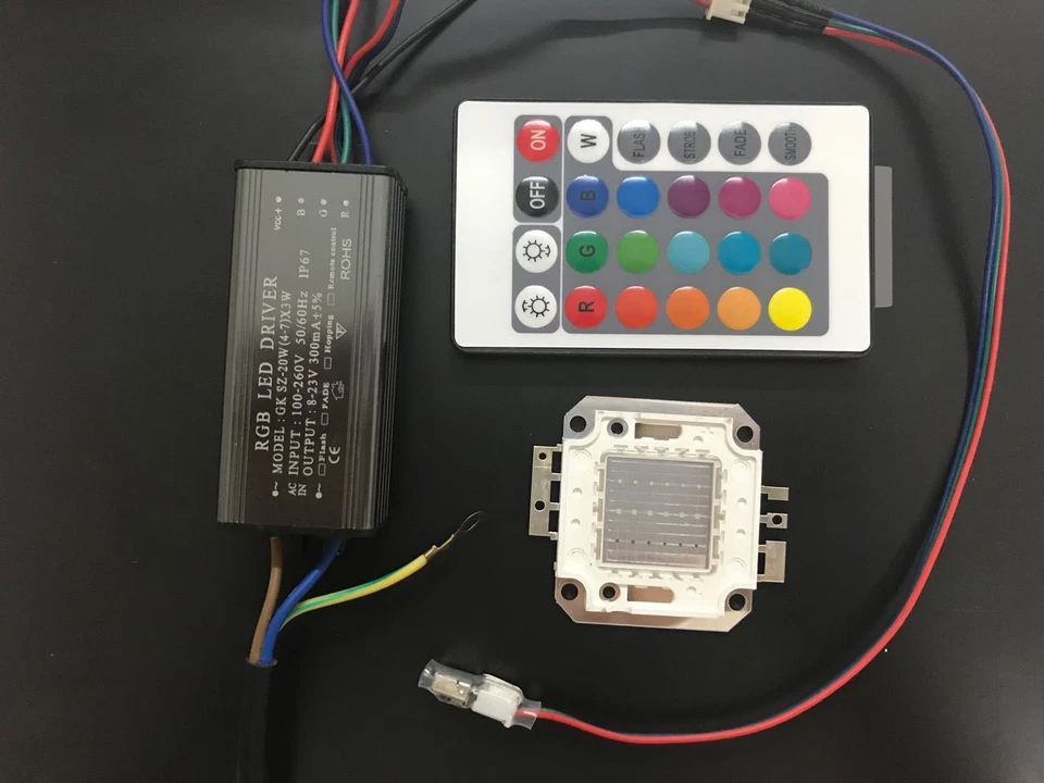 RGB led chip 10W/20W/30W/50W/100W Remote for floodlight bulbs driver 24Key - Image 3 of 4