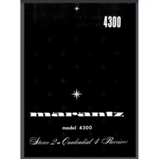 Marantz 4300 Stereo 2 Quadradial 4 Receiver Service Manual 50 pages