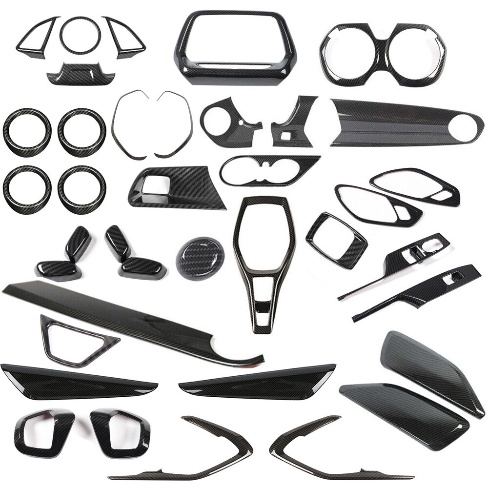 Carbon Fiber Interior Cover Trim Decor Sticker Accessories for Chevy Camaro 17+