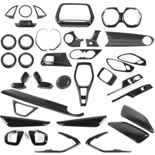 Carbon Fiber Interior Cover Trim Decor Sticker Accessories for Chevy Camaro 17+