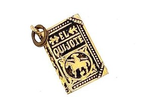 Authentic El Quijote Gold Plated Book Charm