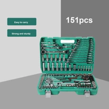 151pcs Socket and Drive Tool Set Mechanics Tools Kit Sockets Metric Drive Socket