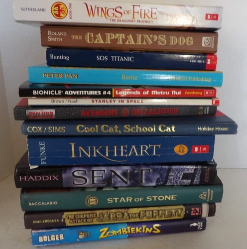 Lot Of 13 Middle School Chapter Boys or Girls Books Class & Homeschool  7HC, 6PB