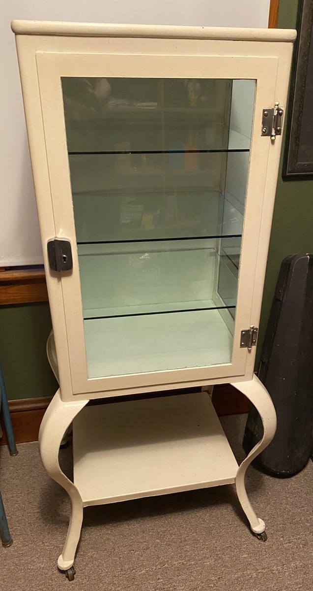 Antique Medical Cabinet Industrial Medical Cabinet Metal and