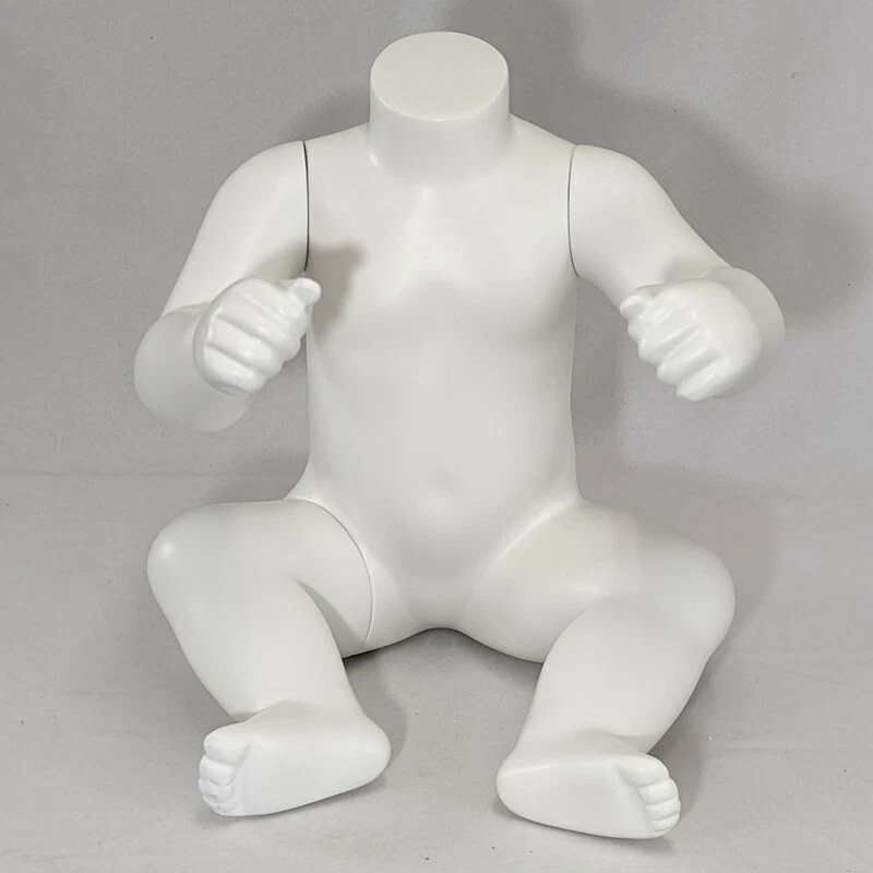 MN-SK72 Sitting Baby Toddler Headless Mannequin, Matte White (Size 6-9mo) |  eBay