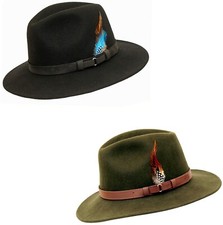 Herren Oder Damen 100% Wolle Fedora Hut Mit Lederband Cowboy Ranger Hut