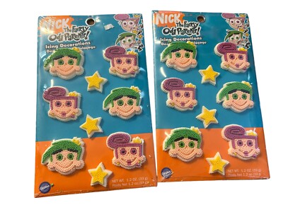 2004 Viacom Fairly Odd Parents Wilton Icing Decorations Cosmo Wanda NOS