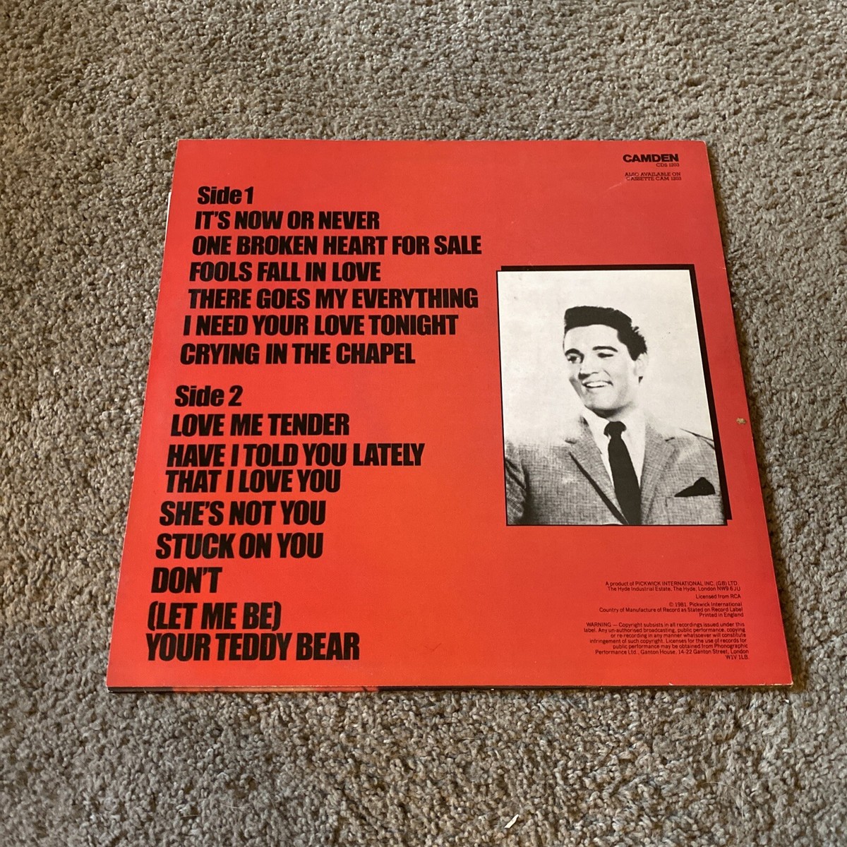 Elvis Presley Elvis In Demand UK(英)盤 LP Elvis Presley Elvis In Demand UK Vinyl LP — RareVinyl.com