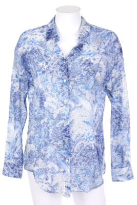 MANGO COLLECTION Shirt Blouse Flowers S blue shades