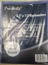 Pro Safe 8.5 X 11 TOPLOADERS HOLDS PHOTOS PRINTS 1 pack of 25