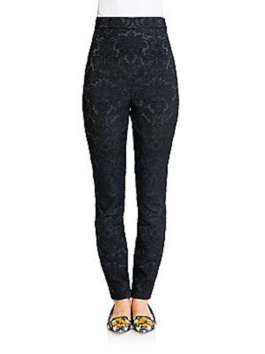 Dolce & Gabbana Jacquard High-Waist Pants Size 6 (42