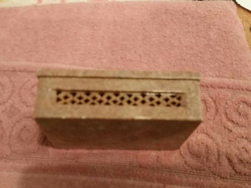 Stone Jewelry Box 3x4 Inches Flower Inlay - Picture 6 of 12