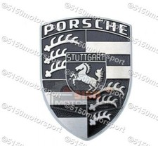 Porsche 928 Intake Manifold Emblem Black Silver Crest 78-86 92811040300