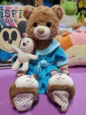 First Main Bounce Back Jack Bear Get Well Soon Blue Robe Stuffed Plush 16" HTF