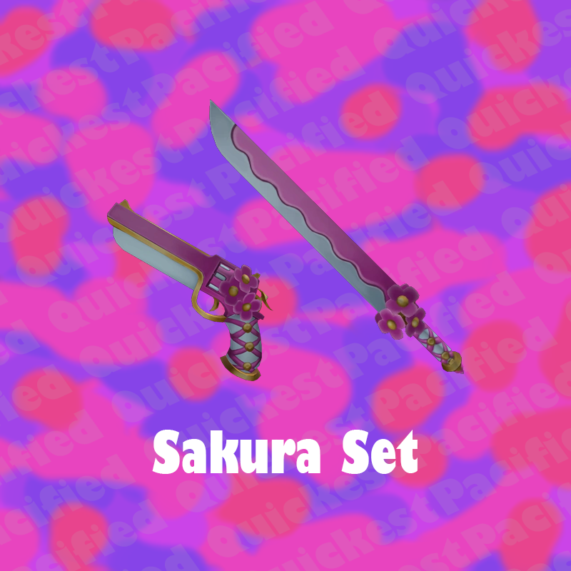 Roblox Murder Mystery 2 MM2 Sakura Set Blossom Sakura Knife and Guns