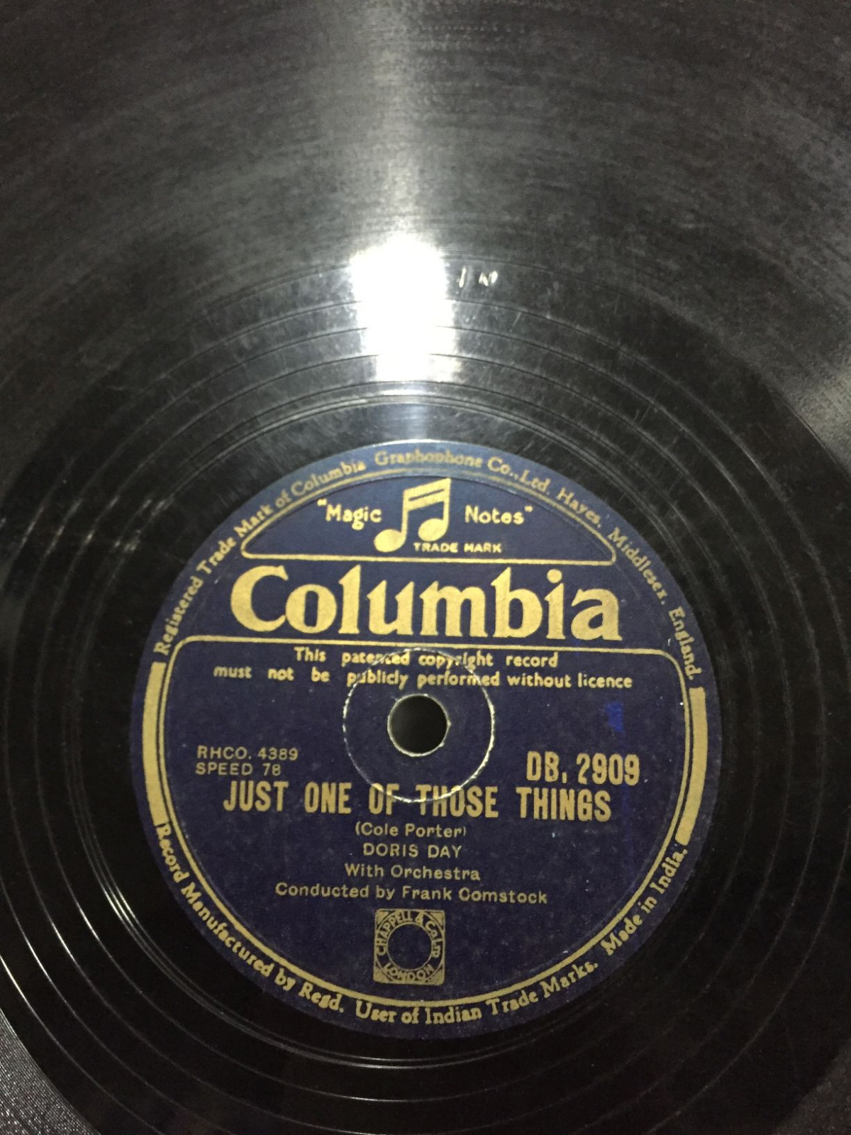 Doris Day Shanghai/Just One Of Those Things Rare 78 Rpm Record 10