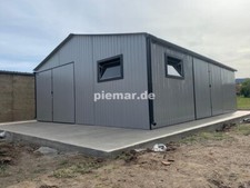 Blechgarage 6x8x2,65m Satteldach Blechhalle KFZ Doppelflügeltor 13726 *