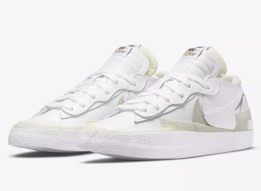 Nike Blazer Low x Sacai White Patent/Grey Mens Size 5-14 Sneakers ...