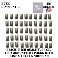 50x Black Battery Replacement for Xbox 360 Controller Case, Shell, Pack Cover US