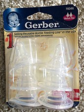 1 brand new 6 pack Gerber silicone nipples 4 months 78046 bottle baby infant