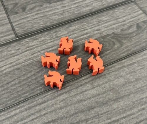 Everdell | 6 Squirrel Worker Wooden Figures | Official Replacement Game Pieces - Picture 6 of 6