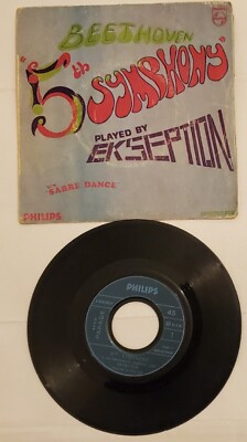 EKSEPTION BAND 5TH SYMPHONY BEETHOVEN + SABRE DANCE 2TITRES 7''SP45T PHILIPS BIEM