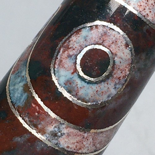 Tibetan Premium Vermilion Sand Gilded Silver Three Eyed Old Tianzhu - Picture 8 of 9
