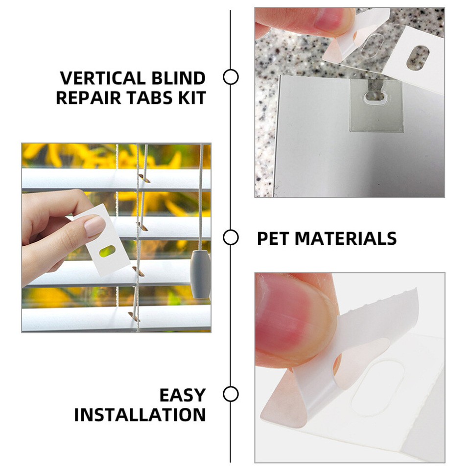 10 Pcs Blind Reinforcement Tabs Repair Parts Vertical Car