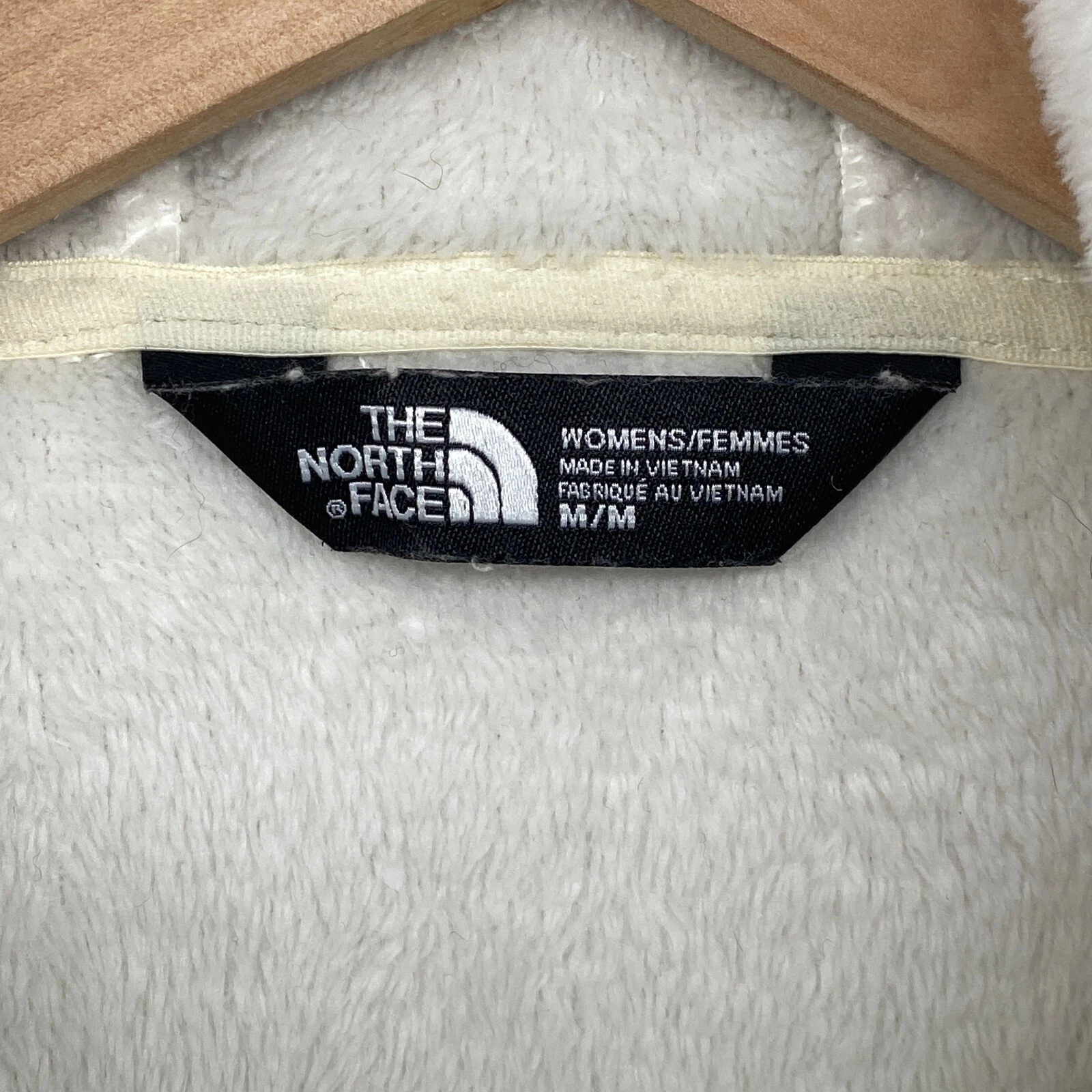 OFF WHITE THE NORTH FACE Felpa con Cappuccio Donna M Peluche Pile Pullover Felpa Off White