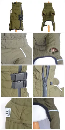 Dog Winter Coat 4 Legs Covered Windproof Waterproof Reflective Warm Dog Clothing - Picture 33 of 65