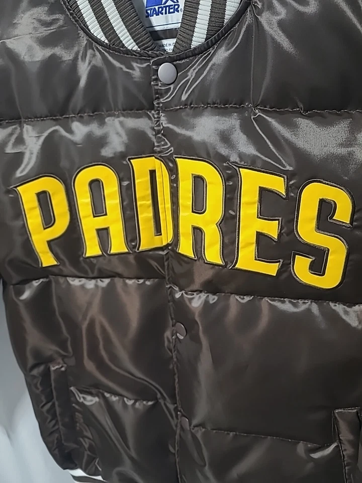 Chaqueta Starter X Ty Mopkins San Diego Padres Marrón Burbuja Talla XL Nueva con Etiquetas Foto 3 de 4