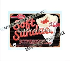 1987 Summer Treats Soft Sundae childhood memory metal tin sign wall piece