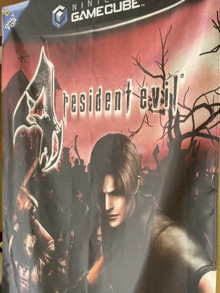 Resident Evil 4 5ft Flag Nintendo Gamecube 2005 Banner Poster NGC Capcom - Image 3 of 3