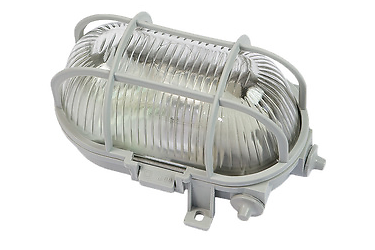 PLAFONIERA OVALE TARTARUGA E27 CON VETRO PROTETTO