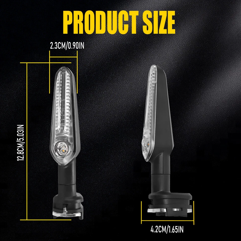4X Luces intermitentes LED de señal de giro para Yamaha FZ6 FZ1 FZ09 FZ07 YZF R6 R3 R1 H Foto 4 de 4