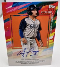 2022 Topps Pro Debut FRANCISCO ALVAREZ Future Cornerstones SP ORANGE AUTO #/25